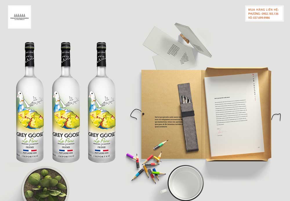 Rượu Vodka Pháp Grey Goose L'Poire Pear hương vị lê chín