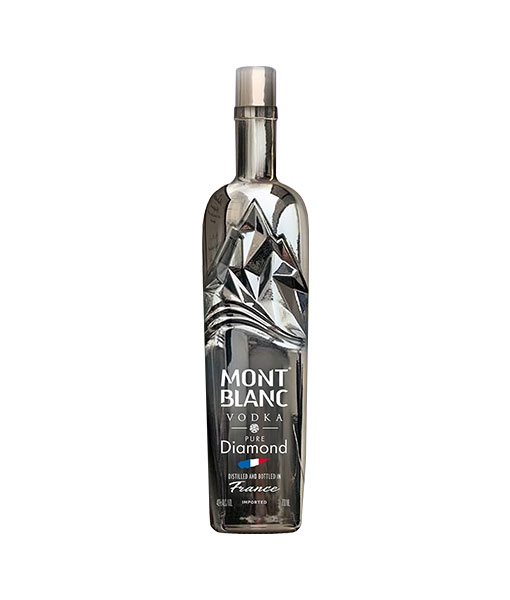 Rượu Vodka Pháp Mont Blanc Pure Diamond thiết kế đen tuyền