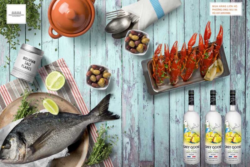 Thưởng thức rượu Grey Goose L'Poire Pear Vodka và hải sản Thưởng thức rượu Grey Goose L'Poire Pear Vodka và hải sản