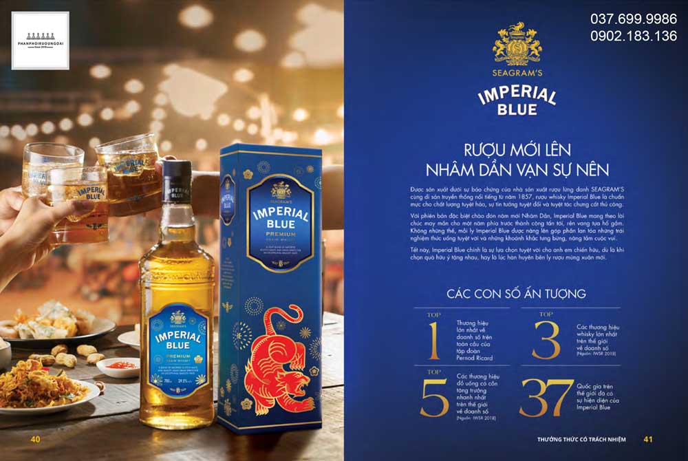 Rượu Imperial Blue năm 2022 Thưởng thức rượu Imperial Blue năm 2022 - Nhâm dần