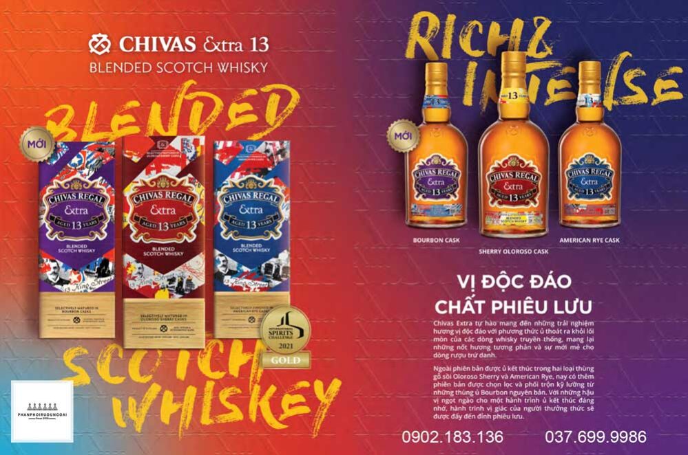 Chivas Extra vị độc đáo chất phiêu lưu với hương vị Chivas Regal