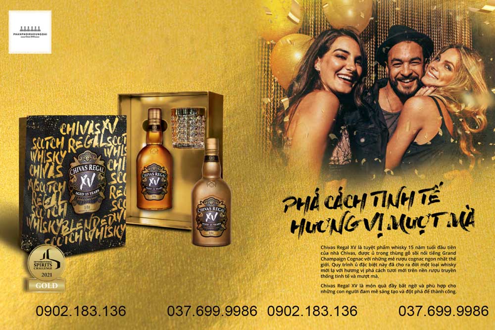 Chivas XV hộp quà tết 2022 Chivas XV phá cách tinh tế và hương vị mượt mà khó quên trong năm 2022