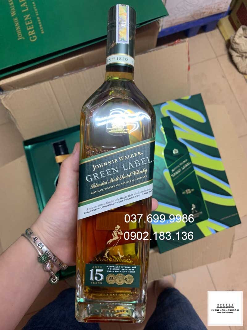 Chai Rượu Johnnie Walker Green label thực tế Chai Rượu Johnnie Walker Green label thực tế