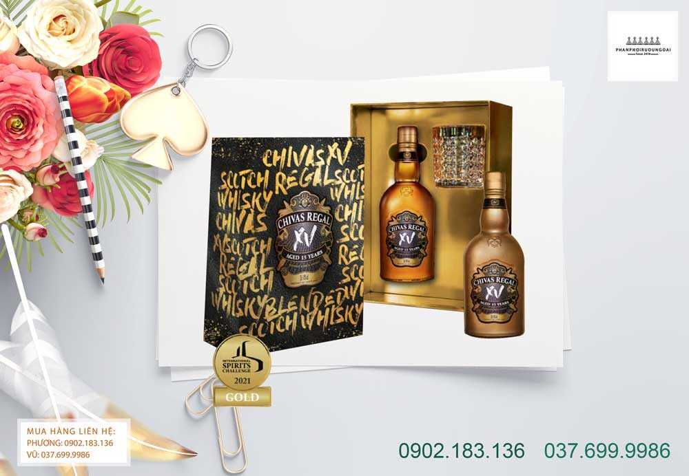 Hình ảnh rượu Chivas XV hộp quà tết 2022 dành cho biếu tặng Hình ảnh rượu Chivas XV hộp quà tết 2022 dành cho biếu tặng