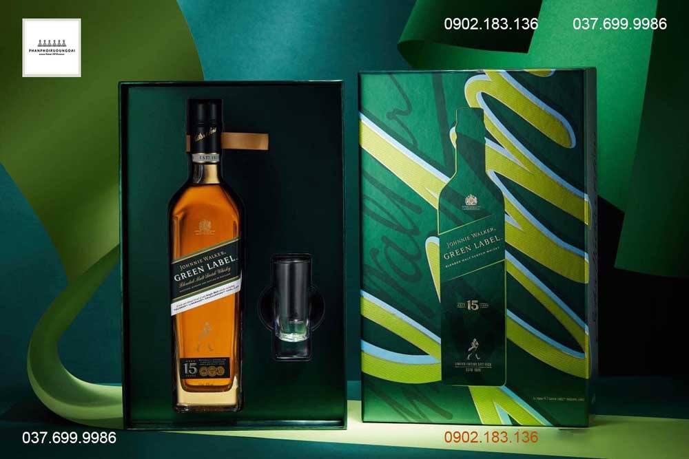 Hình ảnh rượu Johnnie Walker Green Label hộp quà tết 2022 