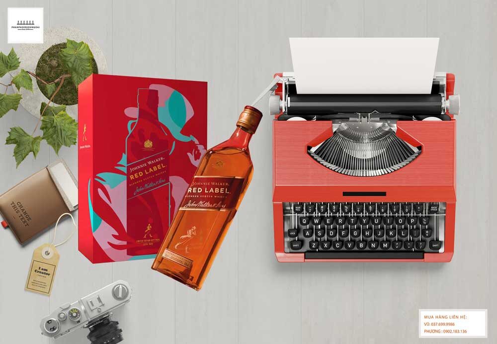 Hình ảnh rượu Johnnie Walker Red Label hộp quà tết 2022 Hình ảnh rượu Johnnie Walker Red Label hộp quà tết 2022