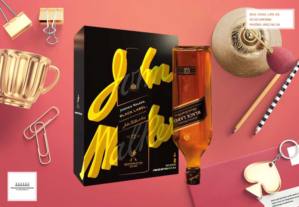 Johnnie Walker Black Label hộp quà tết 2022 - Hương vị vượt thời gian Johnnie Walker Black Label hộp quà tết 2022 hương vị vượt thời gian