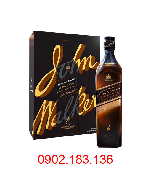 Rượu Johnnie Walker Double Black Label hộp quà tết 2022