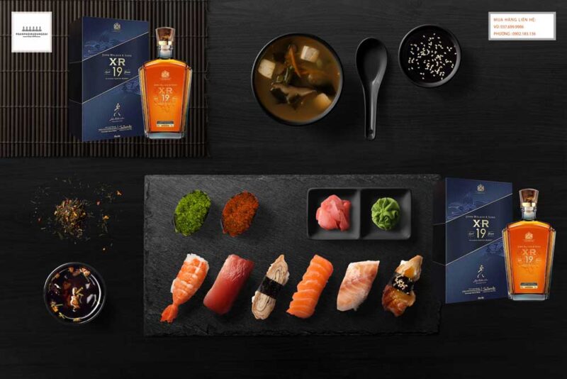 Thưởng thức rượu John Walker & Sons hộp quà tết 2022 và sushi 