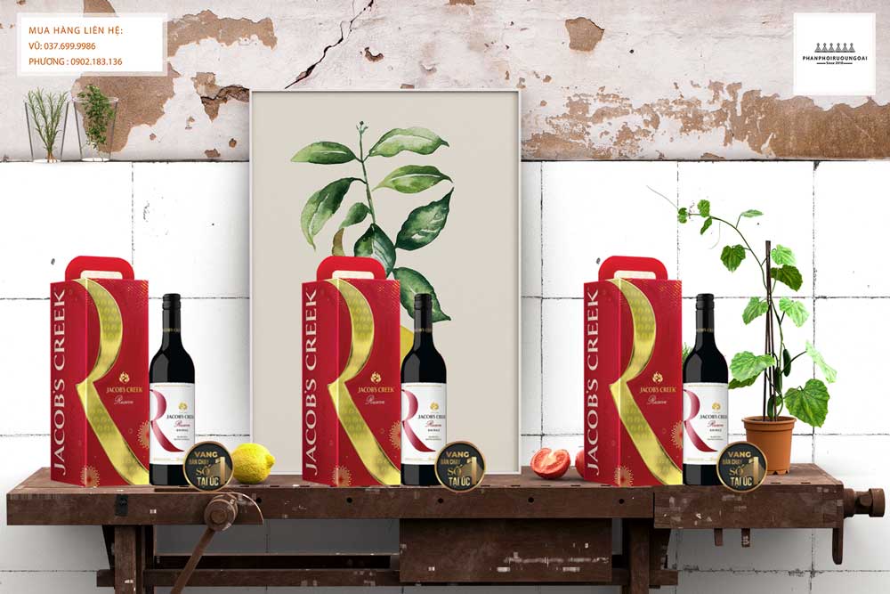 Ảnh Rượu Vang Úc Jacob's Creek Reserve Shiraz hộp quà tết 2023