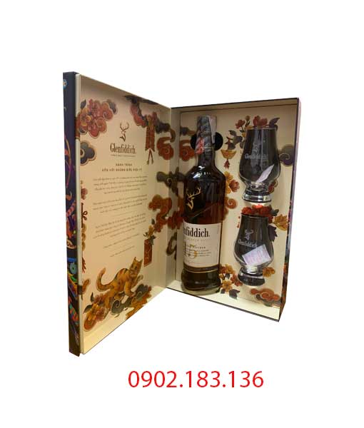 Mở hộp rượu Glenfiddich 15 năm hộp quà tết 2023