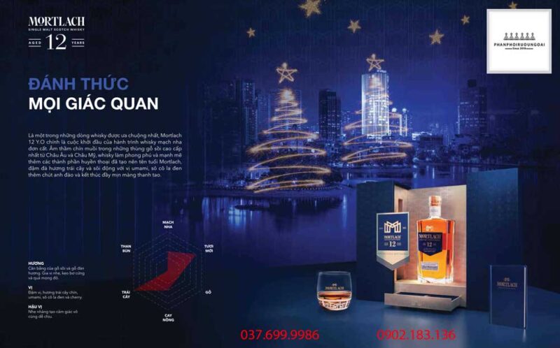 Rượu Mortlach 12 hộp quà tết 2023 đánh thức mọi giác quan