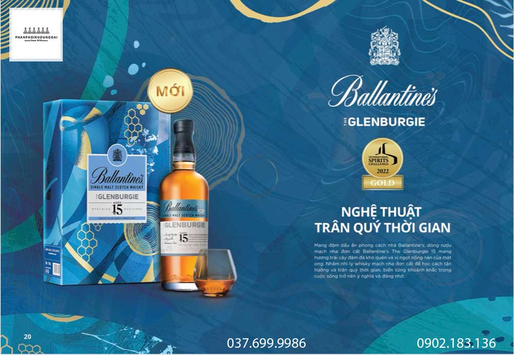 Rượu Ballantine's Glenburgie 15 hộp quà tết 2023 - Nghệ thuật trân quý thời gian