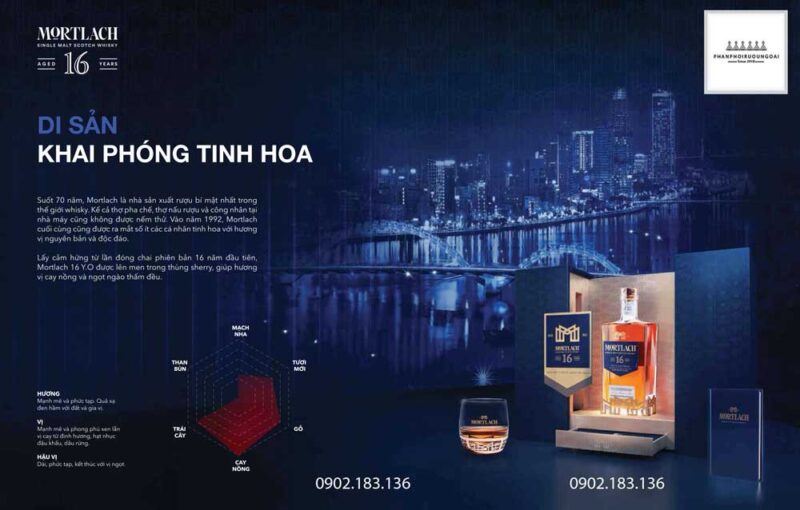 Rượu Mortlach 16 năm hộp quà tết 2023 di sản khai phóng tinh hoa