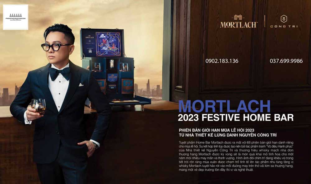 Rượu Mortlach 2023 Festive Home Bar của nhà thiết kế Công Trí 