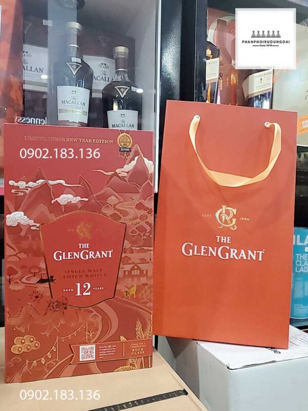 Ảnh thực tế Rượu The Glen Grant 12 năm hộp quà tết 2023 