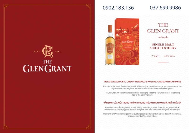 Rượu Glen Grant Arborails hộp quà tết 2023 - Tân binh của nhà The Glen Grant 