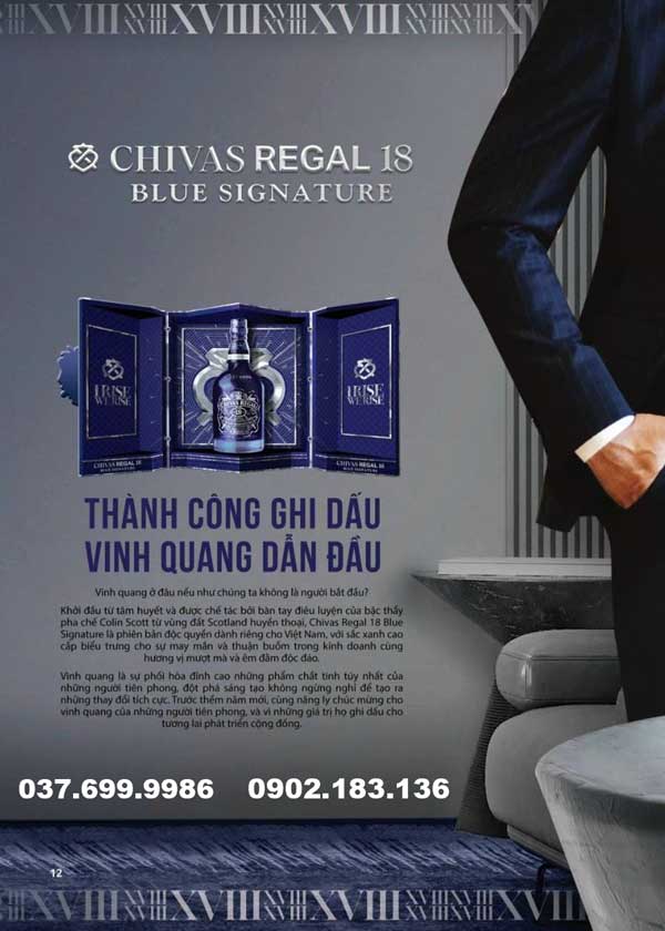 Bên trong hộp chivas 18 blue tết 2024