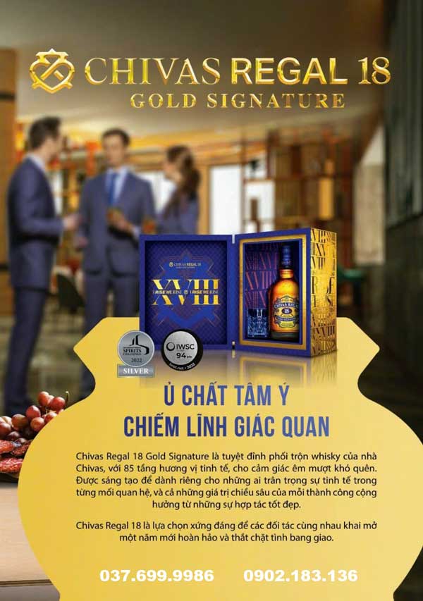 Chivas 18 hộp quà tết 2024 ủ chất tâm lý chiếm lĩnh giác quan