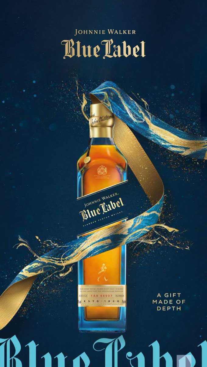 Độ sâu của việc biếu tặng với Johnnie Walker Blue Label 