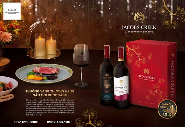 Hộp đôi rượu vang Jacob's Creek tết 2024