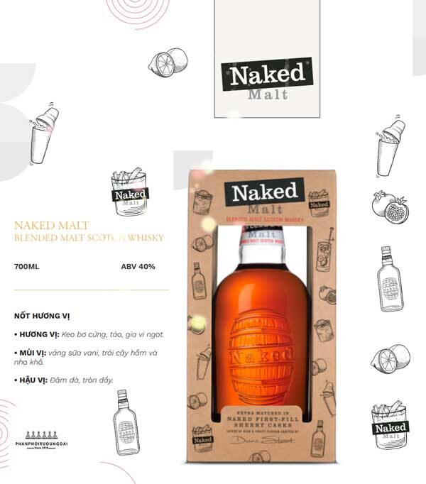 Rượu Naked Blended Scotch Whisky hộp quà tết 2024