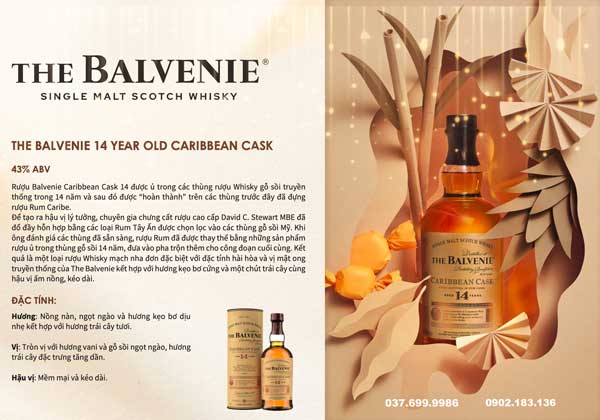 Rượu The Balvenie 14 Years Old Caribbean Cask