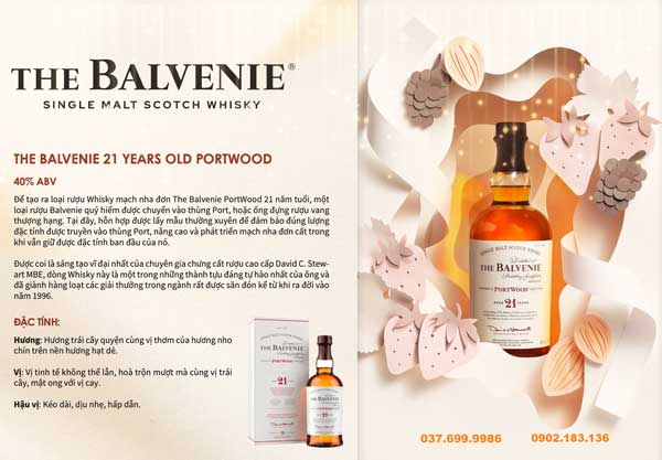 Rượu The Balvenie 21 Years Old PortWood