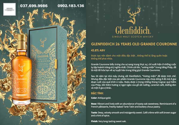 Rượu The Glenfiddich 26 Years Old Couronne ra mắt cho những điều đặc biệt 