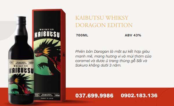 Rượu Whisky Kaibutsu Doragon Edition