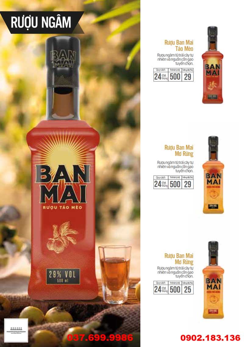 Các loại rượu ngâm ban mai Các loại rượu Ngâm Ban Mai