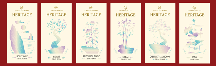 6 nhãn chai nổi bật của Chateau Dalat Heritage