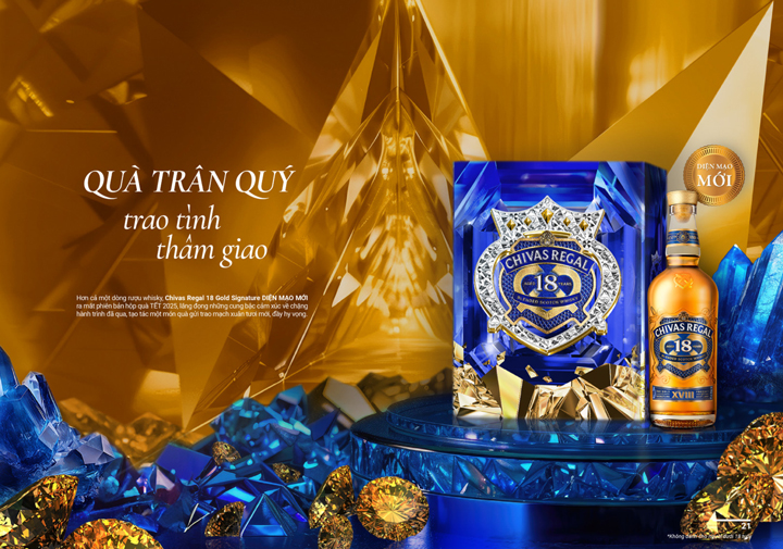 Chivas 18 Gold Signature món quà trân quý trao tặng người thân