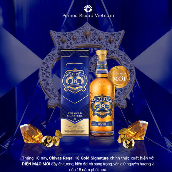 Chivas 18 gold signature tựa như một viên đá quý trong thế giới hào hoa