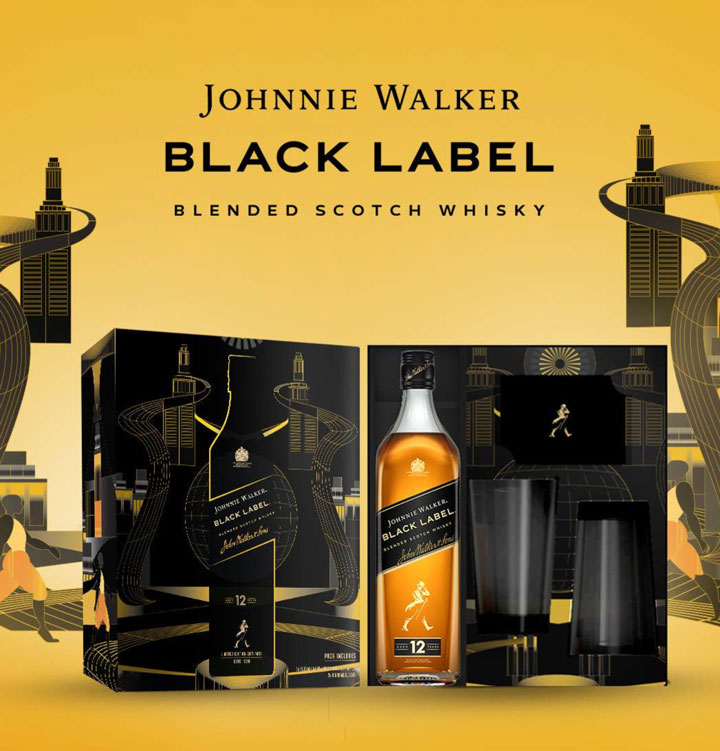 Rượu Johnnie Walker Black Label hộp quà tết 2025