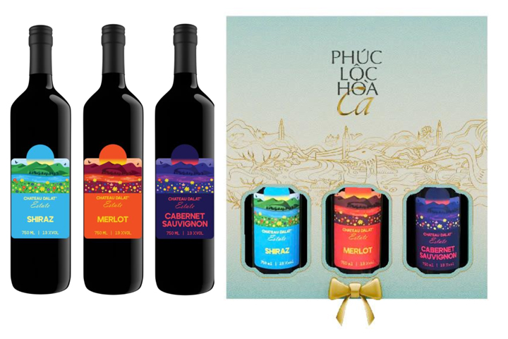 Set rượu vang Phúc lộc hoà ca II Các sản phẩm dòng vang Chateau Dalat Estate