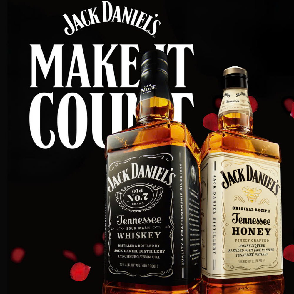 Set 2 chai rượu Jack Daniel's