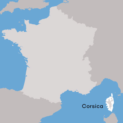 Bản đồ rượu vang Pháp vùng Corsica 