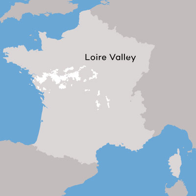 Bản đồ rượu vang Pháp Thung lũng Loire Valley 