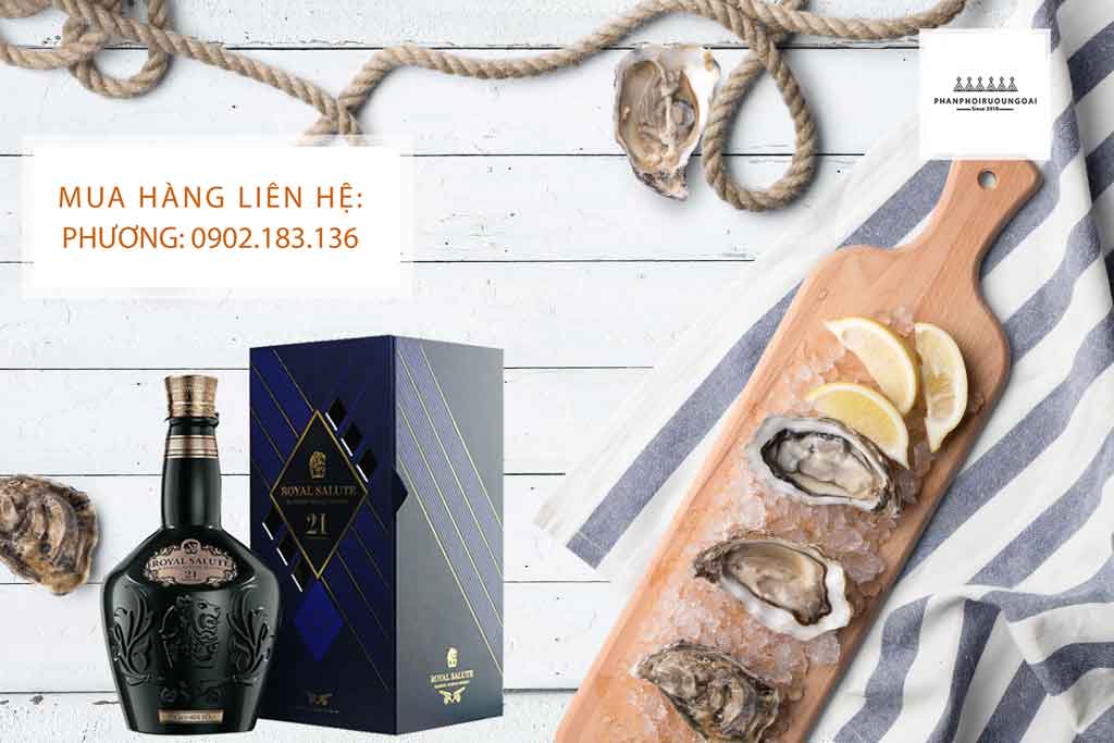 Rượu Chivas 21 Signature Blend và hải sản 