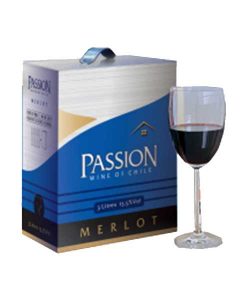 Rượu vang bịch Chile giá rẻ Passion Merlot 3 lít