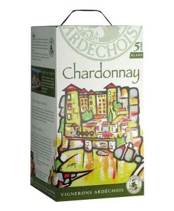 Rượu vang bịch Pháp Ardechois Chardonnay 5 lít