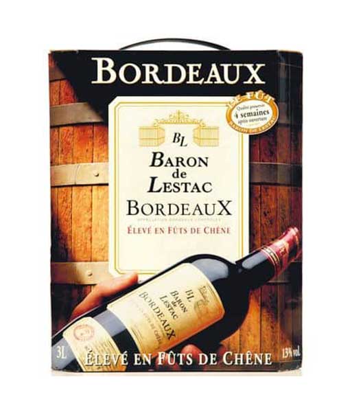 Rượu vang bịch Pháp Bordeaux de Lestac 3 lít