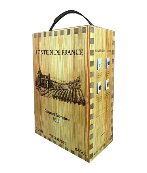 Rượu Vang Bịch Fontein De France 3L 1 Rượu vang bịch Pháp Fotein de France 3 lít