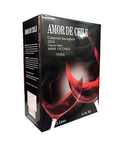 Rượu Vang Chile Bịch 3 Lít Amor De Chile