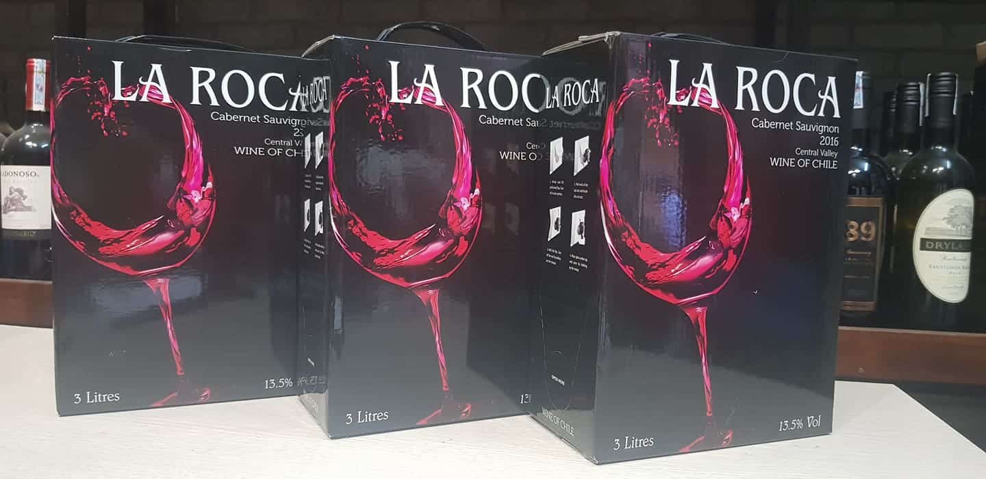 Giá rượu vang bịch Chile 3 lít La roca 