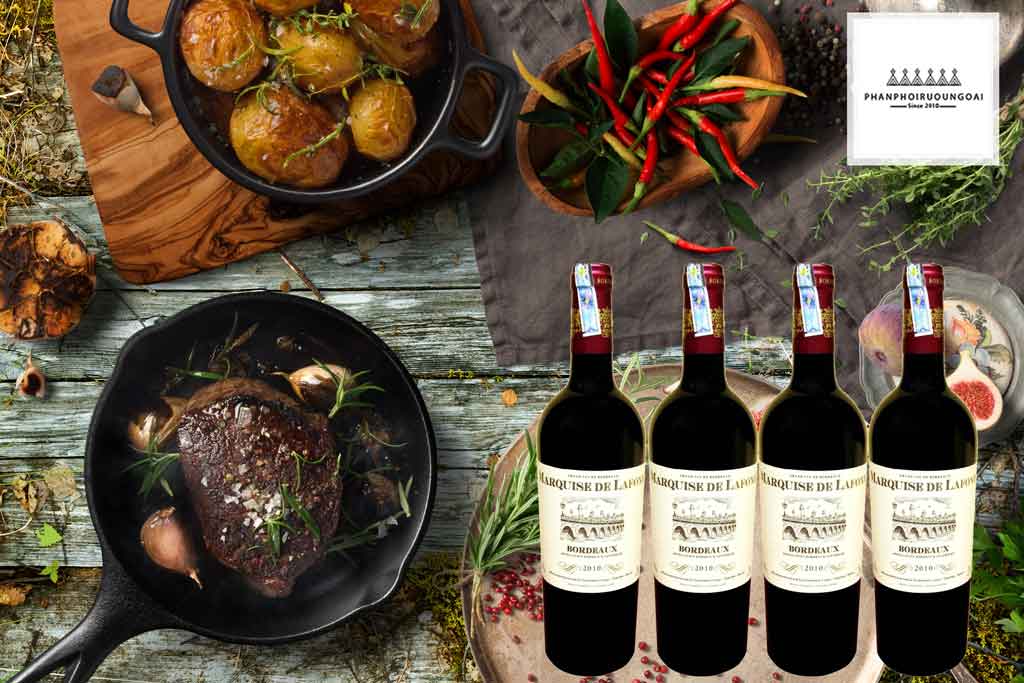 Rượu vang ngon đến từ Bordeaux Pháp Rượu vang Pháp Marquise de Lafond đến từ Bordeaux
